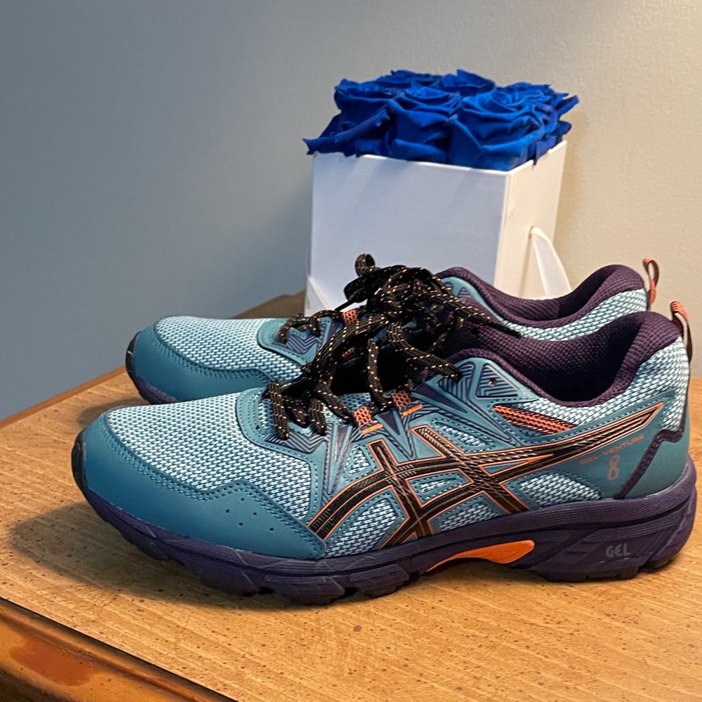 NWOT Asics Turquoise and Violet Athletic Shoes - Picture 6 of 7